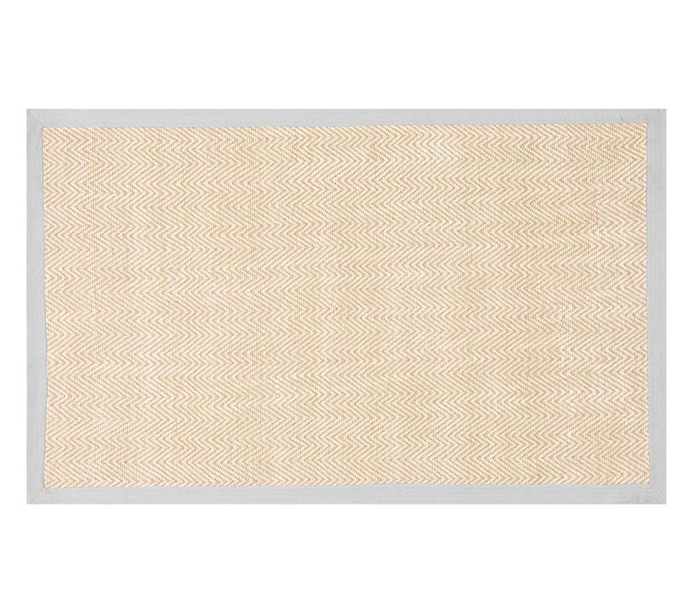 Chenille Jute Thick Solid Border Rug